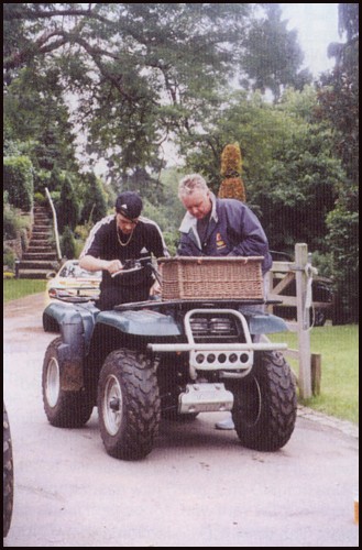 Rogers in the grounds of his old house